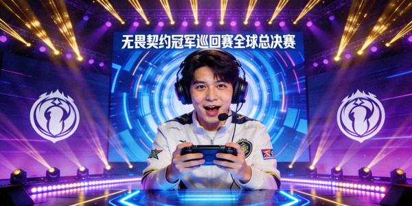 无畏契约冠军巡回赛全球总决赛舞台灯光效果与选手特写